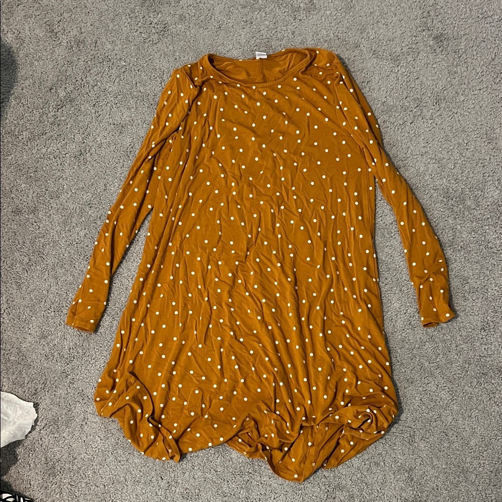 Old Navy Mustard Polka Dot Dress